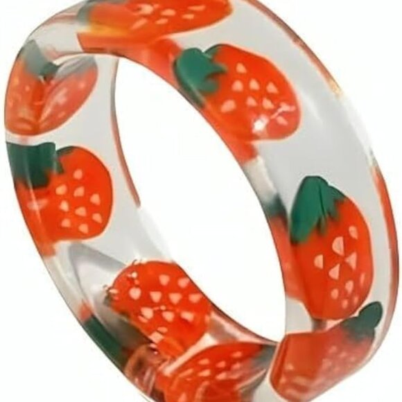 Icing Strawberry Ring Size 7 - Picture 1 of 2